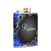 Flacon floral noir bleu marguerite (Droite)