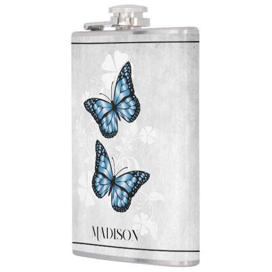 Flacon floral papillon bleu (Gauche)