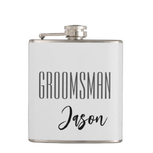 Flacon Groomsman de nom personnalisé