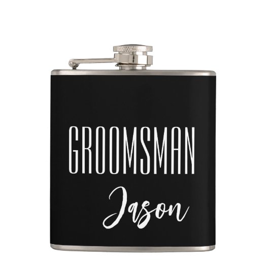 Flacon Groomsman de nom personnalisé (Devant)