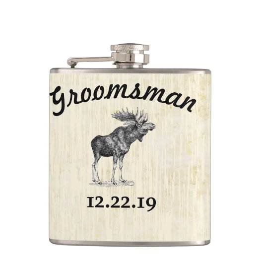 Flacon Groomsman Vintage Moose (Devant)