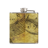 Flacon Guitare Vintage et Notes de Musique (Dos)