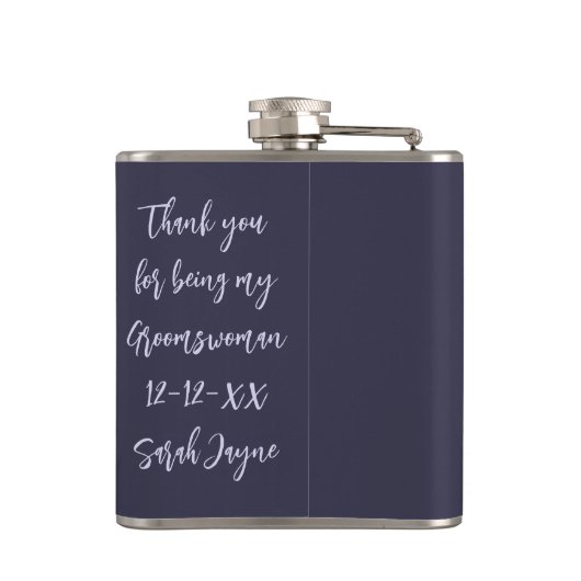 Flacon Mariage bleu Tuxedo Merci (Dos)