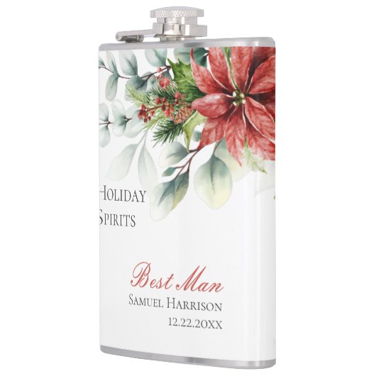 Flacon Mariage de vacances Poinsettia pour les Gro (Gauche)