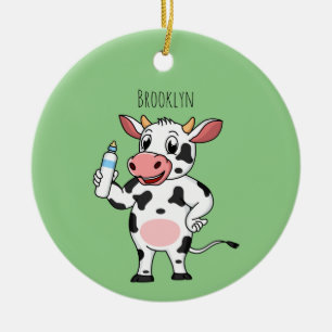 Flacon met baby-cartoon keramisch ornament