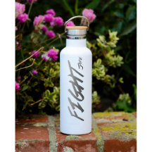 Flacon met geïsoleerde Matte White "FIGHT" water
