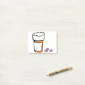 Flacon met voorschrijfpil post-it® notes (Op bureau)