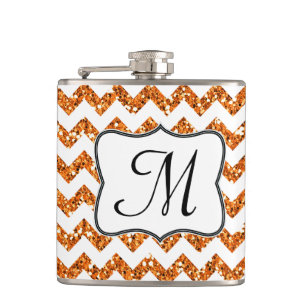 Flacon moderne de whiskey de monogramme de Chevron