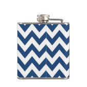 Flacon monogramme bleu et blanc Chevron de la Mari (Dos)