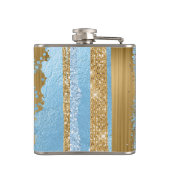 Flacon monogramme bleu et or fantaisie (Dos)