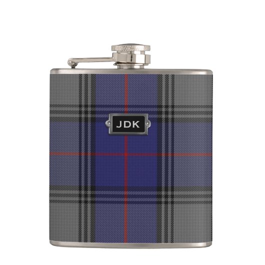 Flacon monogramme de tissu Kinnaird de clan (Devant)