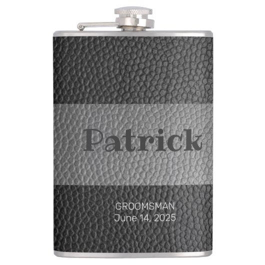 Flacon monogramme en cuir (Devant)