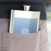 Flacon monogramme personnalisé Blue Gradient (En situation)