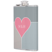 Flacon monogramme personnalisé Motif de coeur (Gauche)