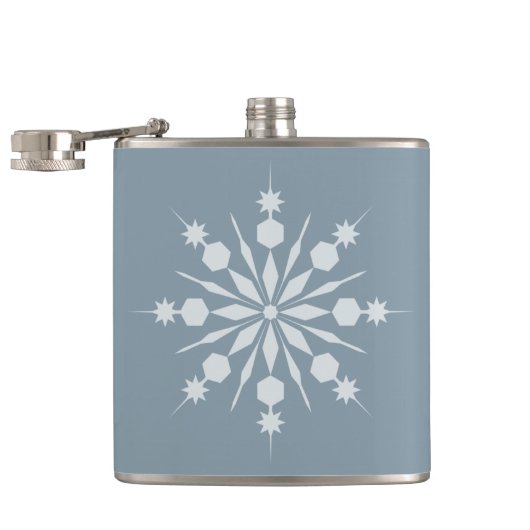 Flacon monogramme personnalisé Snowflake (Ouvert)