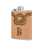 Flacon monogramme sur mesure en cuir et corde (Gauche)