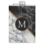 Flacon monographique personnalisé en marbre blanc  (Devant)