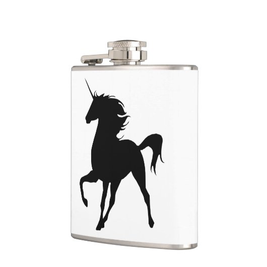 Flacon noir de silhouette Unicorne (Gauche)