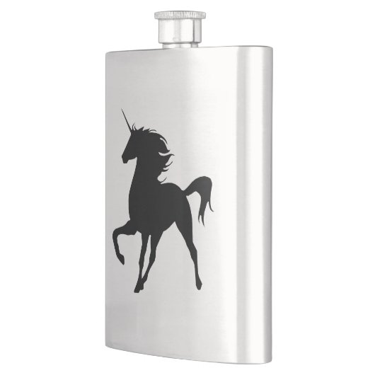 Flacon noir de silhouette Unicorne (Gauche)