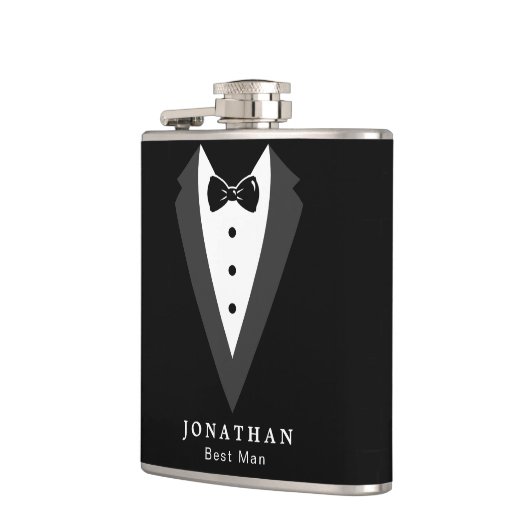 Flacon noir personnalisable Groomsman Vinyl envelo (Gauche)