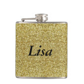 Flacon Parties scintillant or personnalisé (Devant)