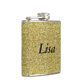 Flacon Parties scintillant or personnalisé (Droite)