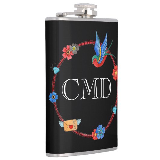 Flacon personnalisable Boho Bluebird (Droite)