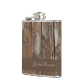 Flacon personnalisable de motif en bois rustique (Gauche)