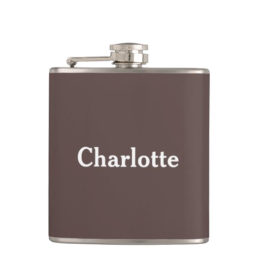 Flacon personnalisé brun chocolat (Devant)