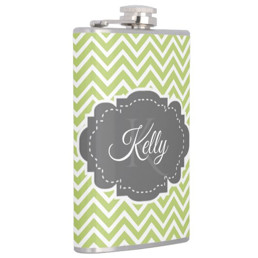 Flacon personnalisé Chevron vert (Droite)