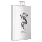 Flacon personnalisé de dragon chinois gris (Droite)