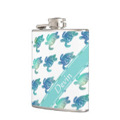 Flacon personnalisé de vert bleu de tortues de mer (Gauche)