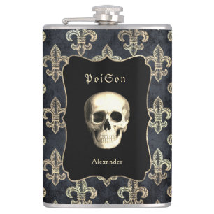 Flacon personnalisé Gold Black Skull