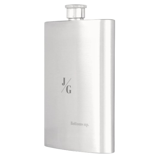 Flacon personnalisé - Initiales et fond en haut! (Gauche)