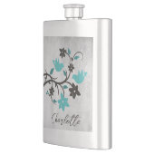 Flacon personnalisé Lovebirds turquoise (Gauche)