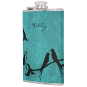 Flacon personnalisé Lovebirds turquoise (Gauche)
