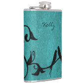 Flacon personnalisé Lovebirds turquoise (Droite)