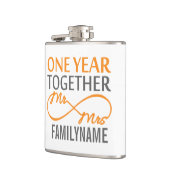Flacon personnalisé M et Mme 1er anniversaire (Gauche)