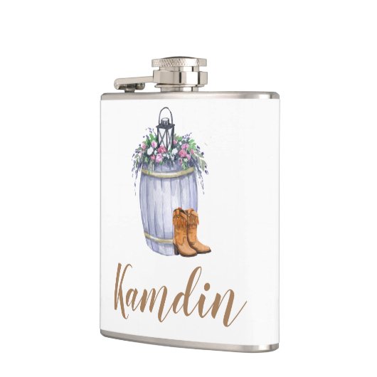 Flacon personnalisé Mariage campagnard d'été Rusti (Gauche)