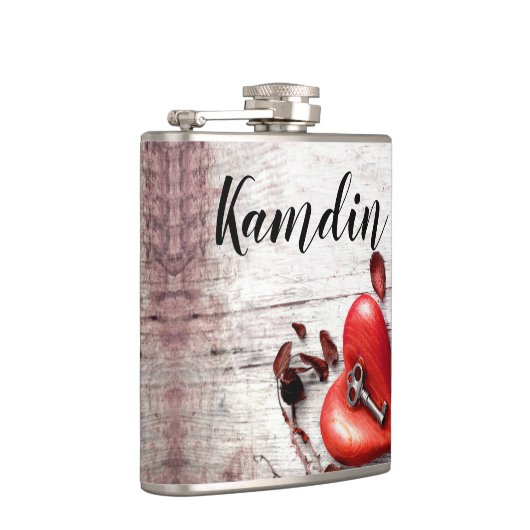 Flacon personnalisé Pays Bois Clé de mon coeur Ru (Droite)