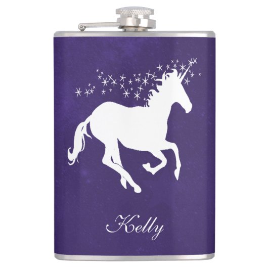Flacon Personnalisé Unicorne Violette (Devant)
