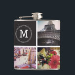 Flacon photo Instagram 7 personnalisé<br><div class="desc">Flacon sur mesure avec place pour 7 photos en forme de carré et un monogramme.</div>