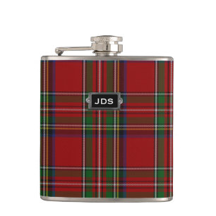Flacon royal de plaid de tartan de Monogramed