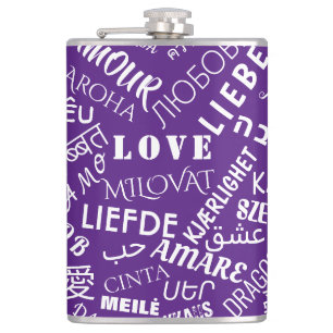 Flacon texte d'amour multilingue - Choisir les cou