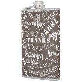 Flacon texte Merci multilangue - Vos couleurs (Gauche)