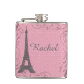 Flacon tour Eiffel rose personnalisable (Devant)