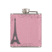 Flacon tour Eiffel rose personnalisable (Dos)