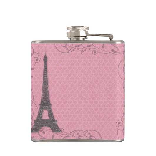 Flacon tour Eiffel rose personnalisable (Dos)