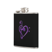 Flacon triple pourpre de musique de coeur de clef (Gauche)