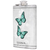 Flacon turquoise papillon (Gauche)